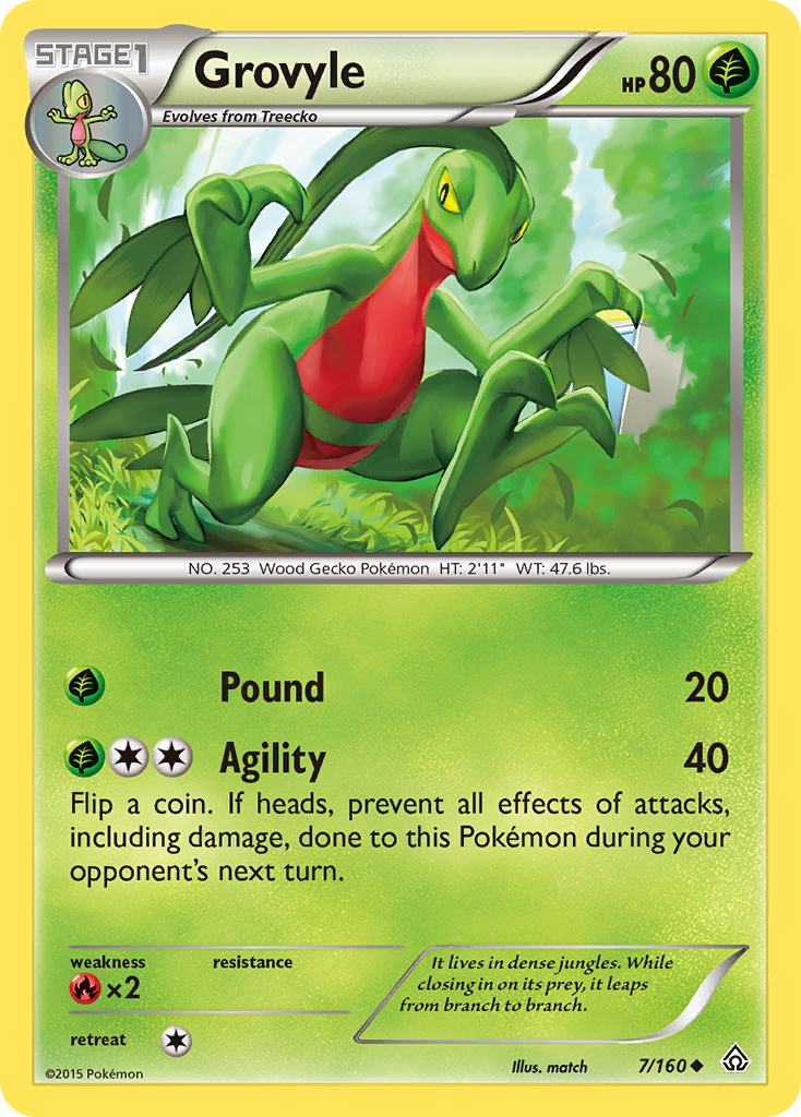 Grovyle (7/160) [XY: Primal Clash] | Exor Games Bridgewater