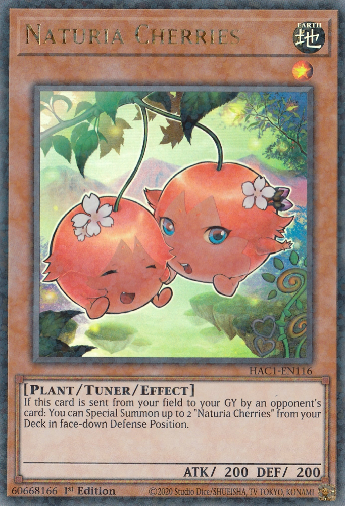 Naturia Cherries (Duel Terminal) [HAC1-EN116] Parallel Rare | Exor Games Bridgewater