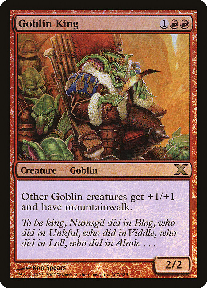 Goblin King (Premium Foil) [Tenth Edition] | Exor Games Bridgewater