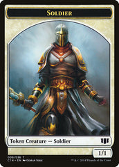 Soldier // Spirit Double-sided Token [Commander 2014 Tokens] | Exor Games Bridgewater