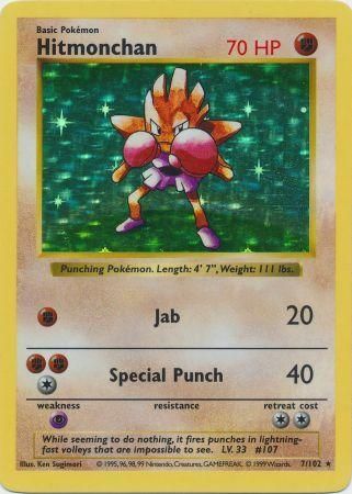 Hitmonchan (7/102) [Base Set Shadowless Unlimited] | Exor Games Bridgewater