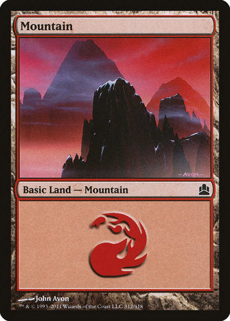 Mountain (312) [Commander 2011] | Exor Games Bridgewater