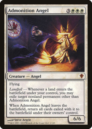 Admonition Angel [Worldwake] | Exor Games Bridgewater