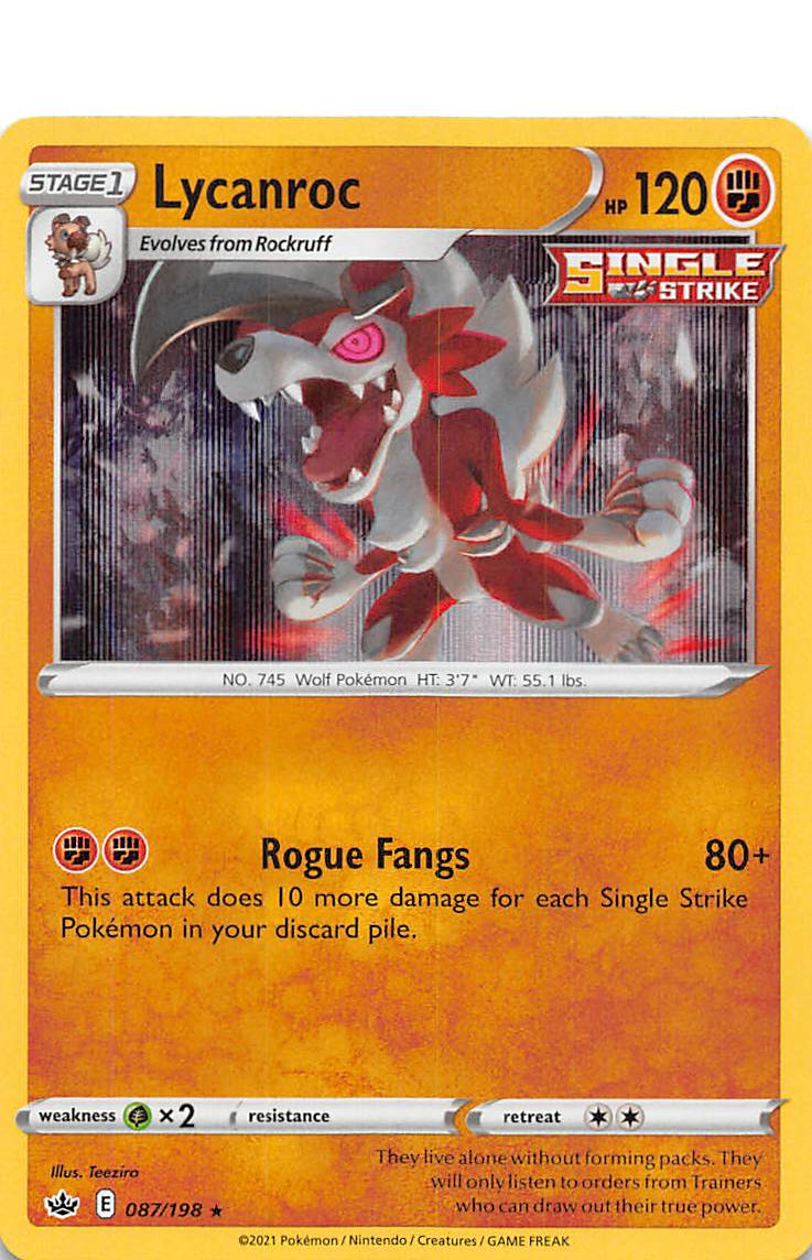 Lycanroc (087/198) [Sword & Shield: Chilling Reign] | Exor Games Bridgewater