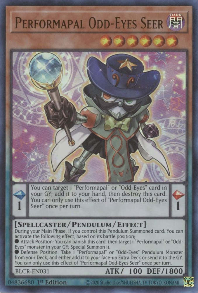 Performapal Odd-Eyes Seer [BLCR-EN031] Ultra Rare | Exor Games Bridgewater