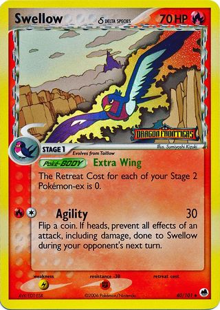 Swellow (40/101) (Delta Species) (Stamped) [EX: Dragon Frontiers] | Exor Games Bridgewater