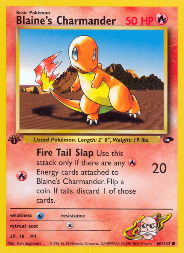 Blaine's Charmander (60/132) [Gym Challenge 1st Edition] | Exor Games Bridgewater