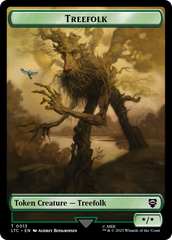 Beast // Treefolk Double Sided Token [The Lord of the Rings: Tales of Middle-Earth Commander Tokens] | Exor Games Bridgewater