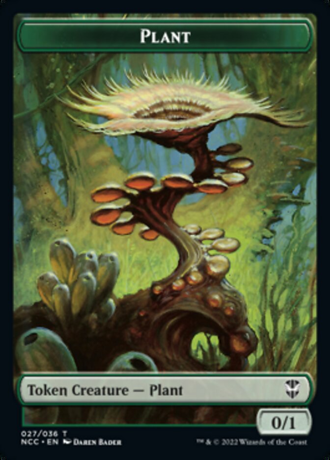 Plant // Beast Double-sided Token [Streets of New Capenna Commander Tokens] | Exor Games Bridgewater