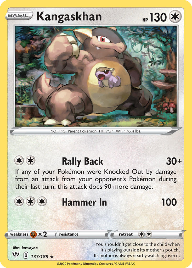 Kangaskhan (133/189) (Theme Deck Exclusive) [Sword & Shield: Darkness Ablaze] | Exor Games Bridgewater