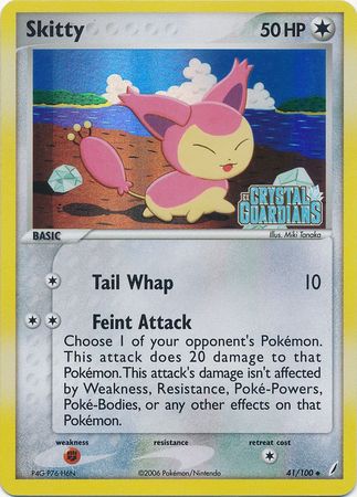 Skitty (41/100) (Stamped) [EX: Crystal Guardians] | Exor Games Bridgewater