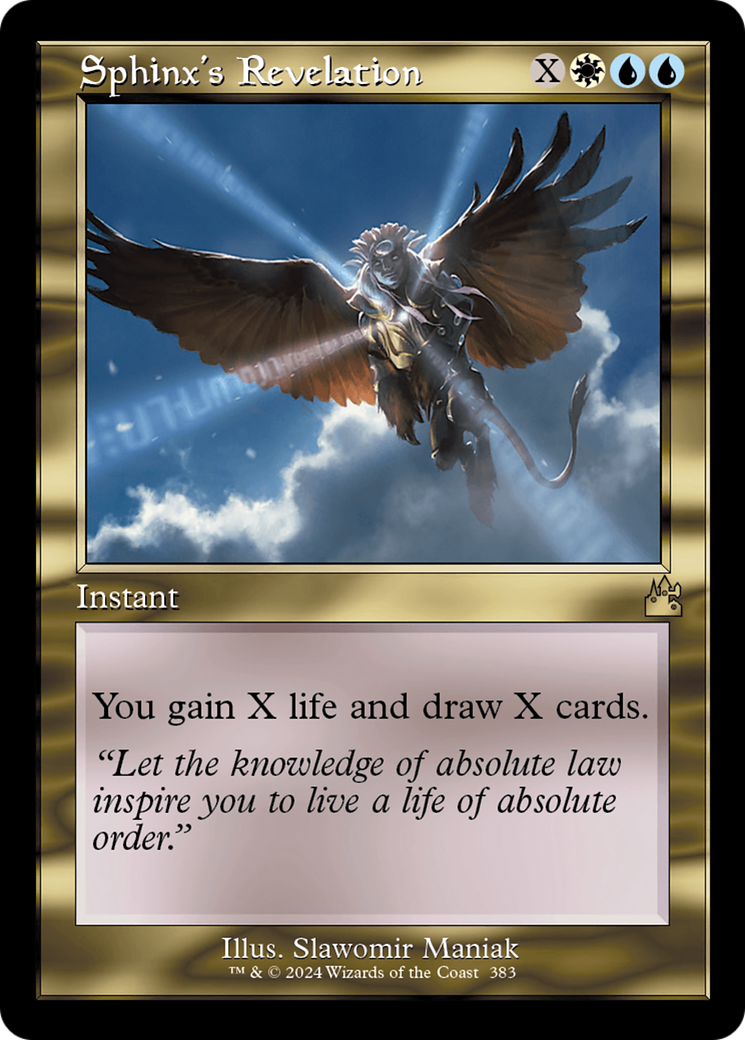 Sphinx's Revelation (Retro Frame) [Ravnica Remastered] | Exor Games Bridgewater