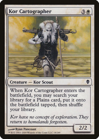 Kor Cartographer [Zendikar] | Exor Games Bridgewater