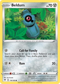 Beldum (116/185) [Sword & Shield: Vivid Voltage] | Exor Games Bridgewater