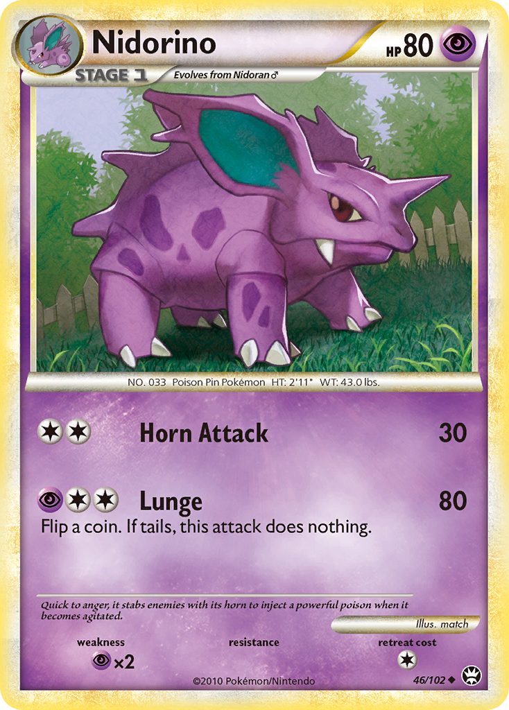 Nidorino (46/102) [HeartGold & SoulSilver: Triumphant] | Exor Games Bridgewater