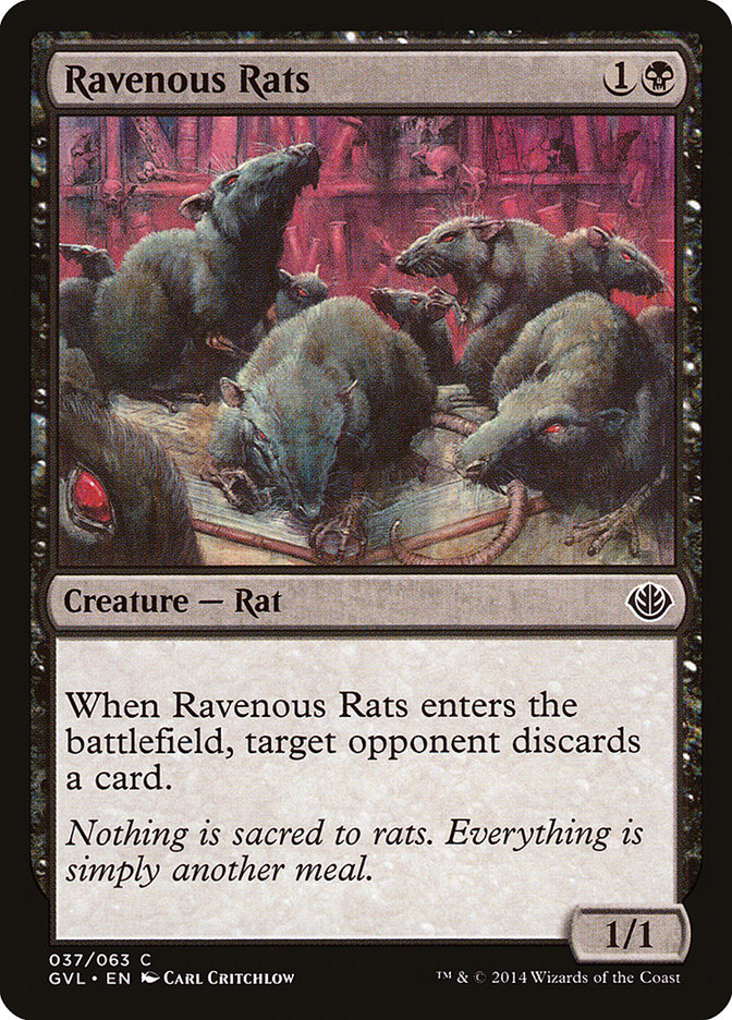 Ravenous Rats (Garruk vs. Liliana) [Duel Decks Anthology] | Exor Games Bridgewater