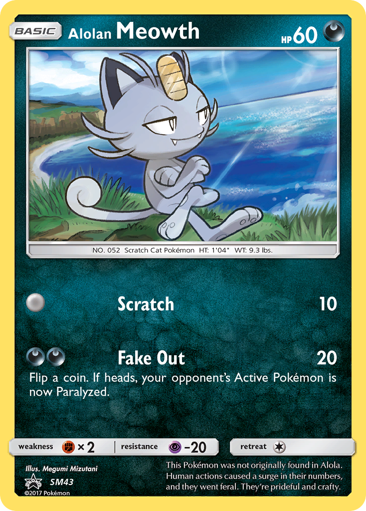 Alolan Meowth (SM43) [Sun & Moon: Black Star Promos] | Exor Games Bridgewater