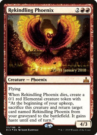 Rekindling Phoenix [Rivals of Ixalan Promos] | Exor Games Bridgewater