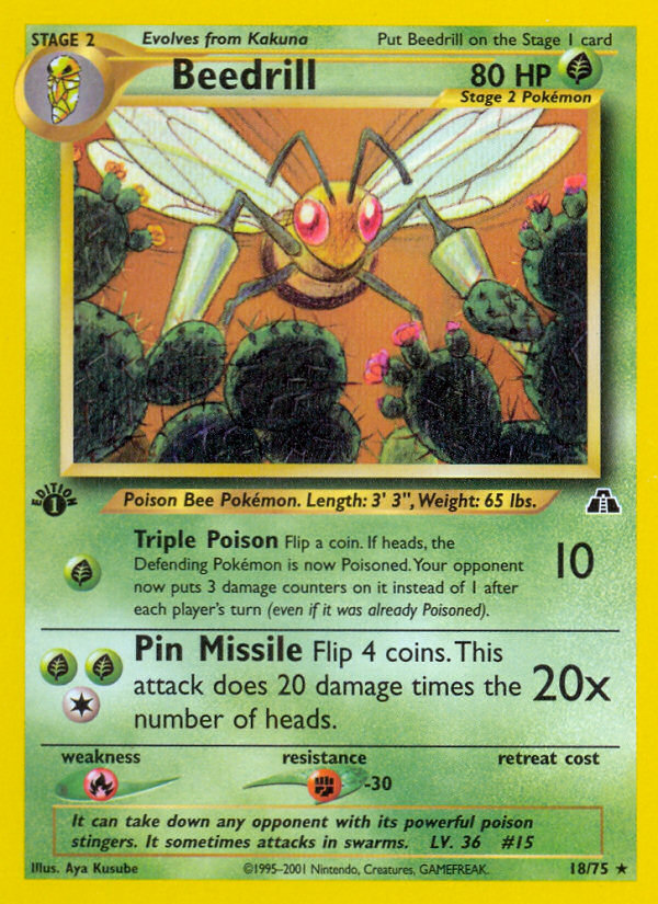 Beedrill (18/75) [Neo Discovery 1st Edition] | Exor Games Bridgewater