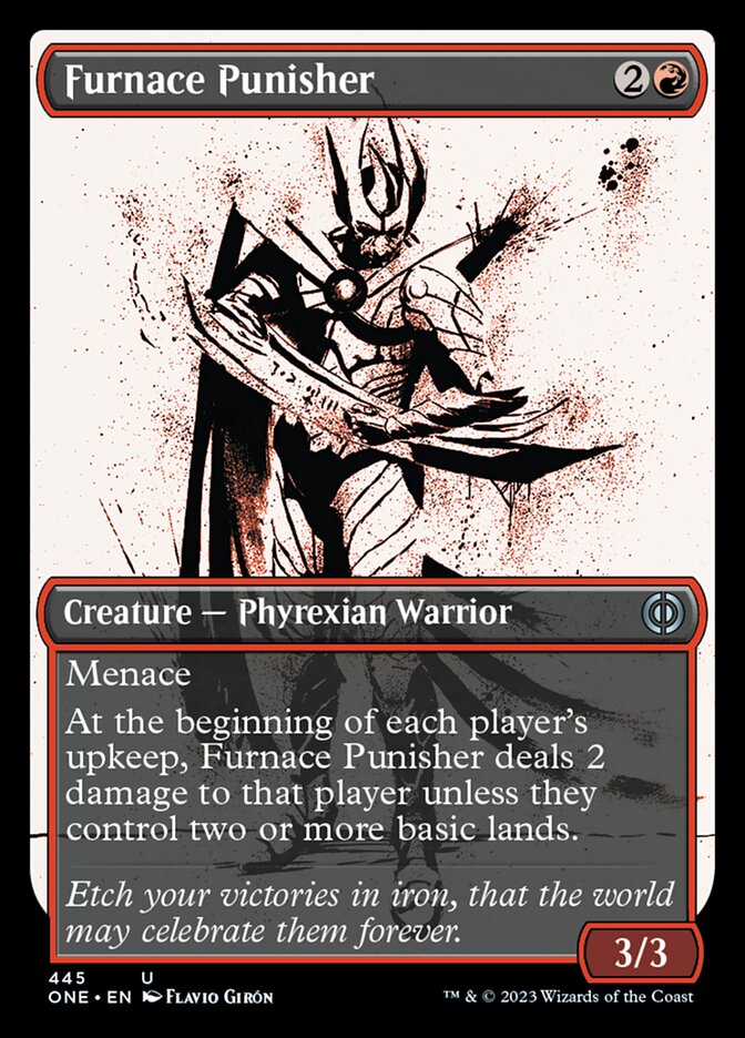 Furnace Punisher (Showcase Ichor Step-and-Compleat Foil) [Phyrexia: All Will Be One] | Exor Games Bridgewater