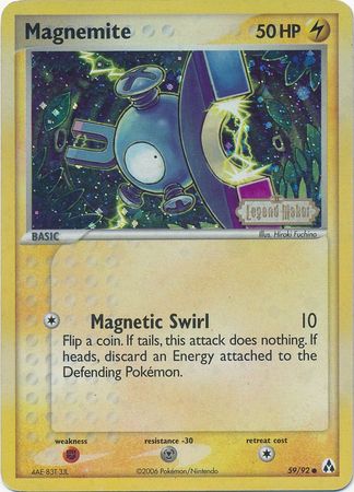 Magnemite (59/92) (Stamped) [EX: Legend Maker] | Exor Games Bridgewater