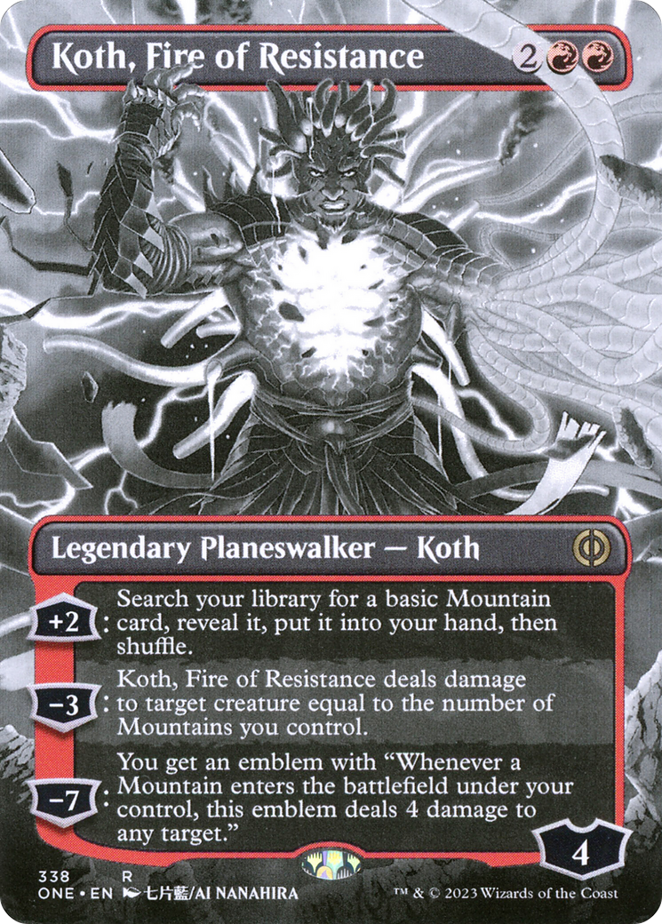 Koth, Fire of Resistance (Borderless Manga) [Phyrexia: All Will Be One] | Exor Games Bridgewater