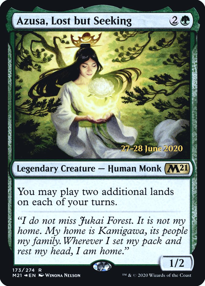 Azusa, Lost but Seeking  [Core Set 2021 Prerelease Promos] | Exor Games Bridgewater