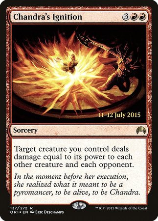 Chandra's Ignition [Magic Origins Promos] | Exor Games Bridgewater