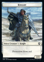 Zombie Knight // Knight Double-sided Token [Dominaria United Commander Tokens] | Exor Games Bridgewater