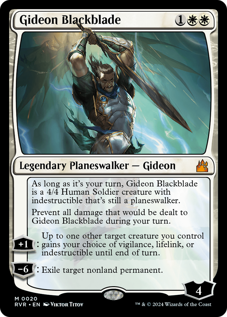 Gideon Blackblade [Ravnica Remastered] | Exor Games Bridgewater