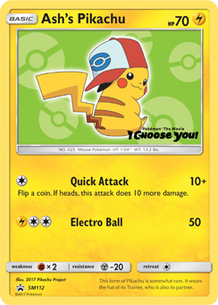 Ash's Pikachu (SM112) [Sun & Moon: Black Star Promos] | Exor Games Bridgewater