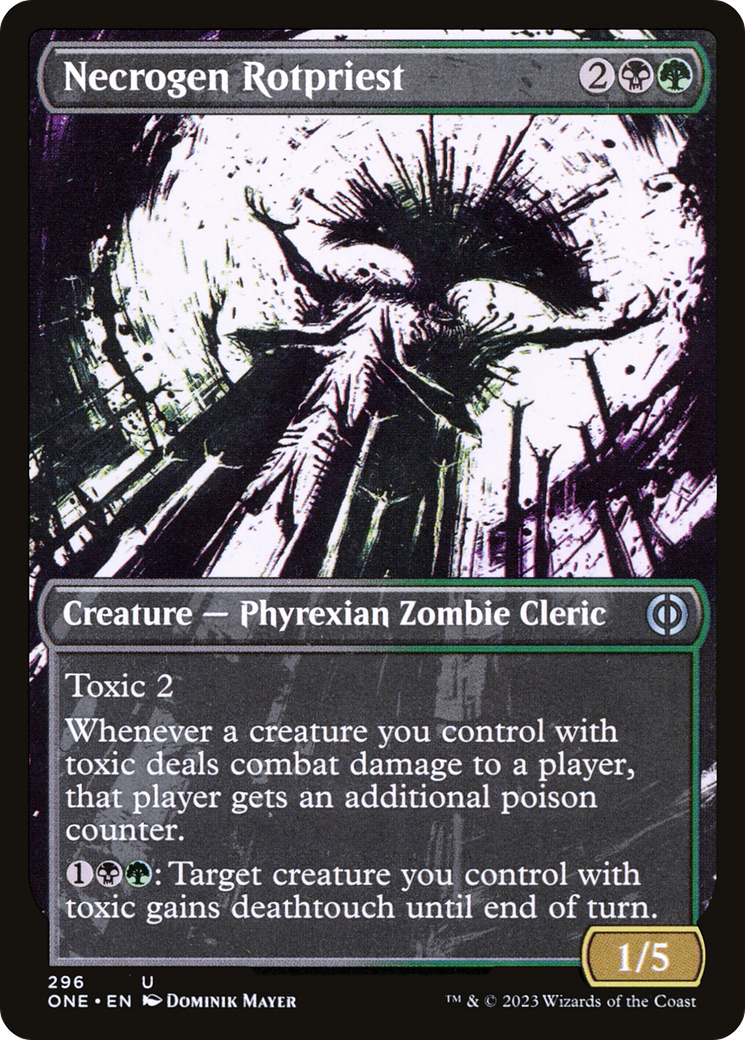 Necrogen Rotpriest (Borderless Ichor) [Phyrexia: All Will Be One] | Exor Games Bridgewater