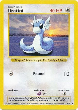 Dratini (26/102) [Base Set Shadowless Unlimited] | Exor Games Bridgewater