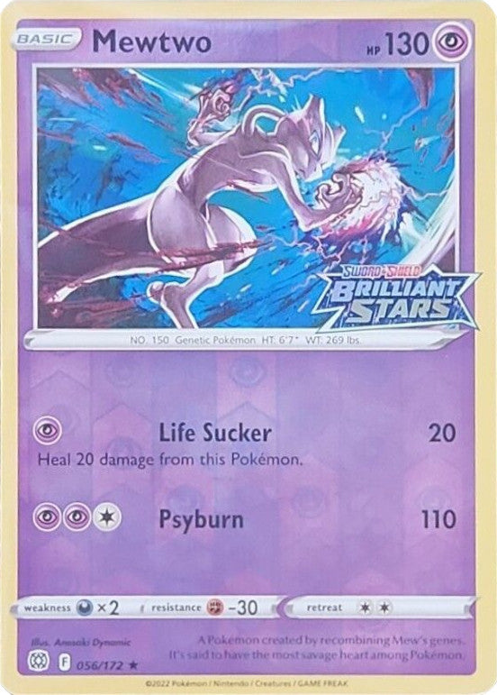 Mewtwo (056/172) (Brilliant Stars Stamped) [Sword & Shield: Brilliant Stars] | Exor Games Bridgewater