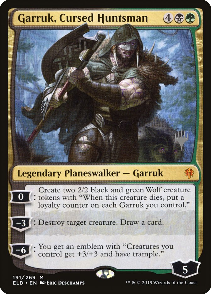 Garruk, Cursed Huntsman (Promo Pack) [Throne of Eldraine Promos] | Exor Games Bridgewater