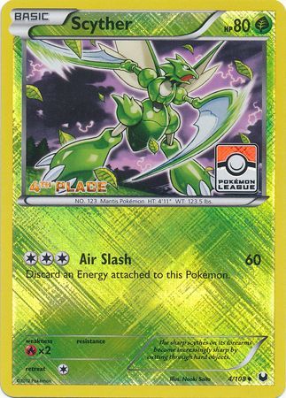 Scyther (4/108) (League Promo 4th Place) [Black & White: Dark Explorers] | Exor Games Bridgewater