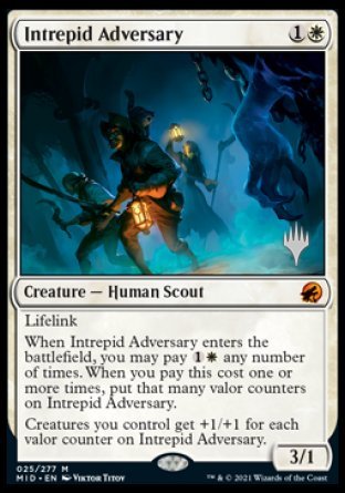 Intrepid Adversary (Promo Pack) [Innistrad: Midnight Hunt Promos] | Exor Games Bridgewater