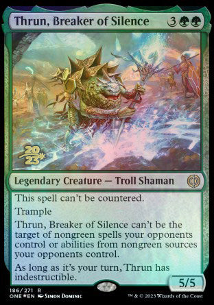 Thrun, Breaker of Silence [Phyrexia: All Will Be One Prerelease Promos] | Exor Games Bridgewater