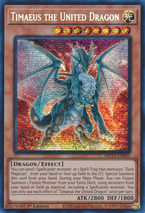 Timaeus the United Dragon [MP23-EN003] Prismatic Secret Rare | Exor Games Bridgewater