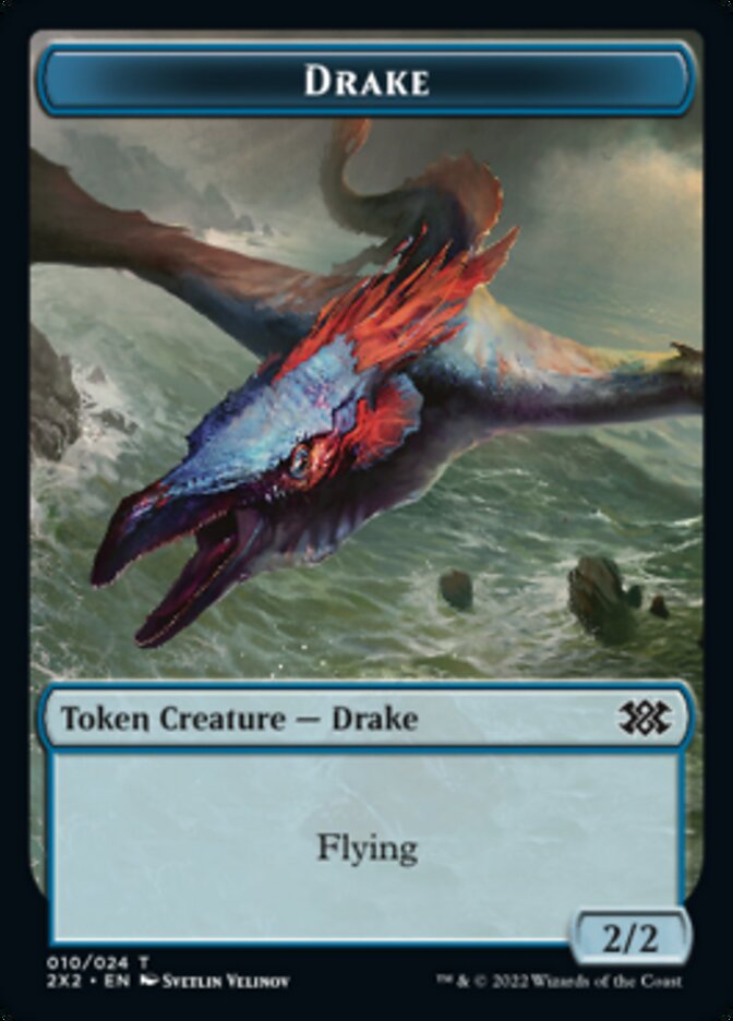 Drake // Soldier Double-sided Token [Double Masters 2022 Tokens] | Exor Games Bridgewater