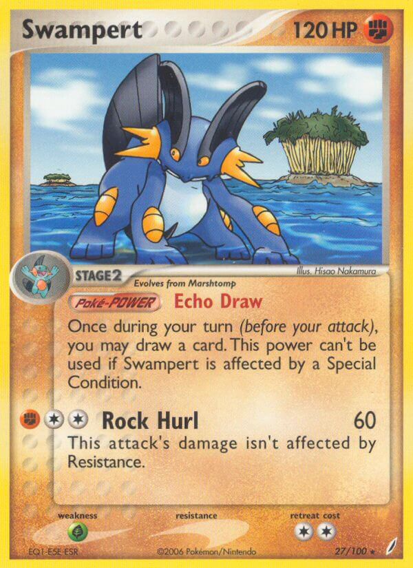 Swampert (27/100) (Theme Deck Exclusive) [EX: Crystal Guardians] | Exor Games Bridgewater