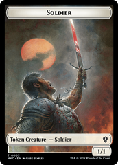 Human // Soldier Double-Sided Token [Murders at Karlov Manor Commander Tokens] | Exor Games Bridgewater