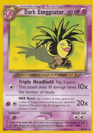 Dark Exeggutor (33/105) [Neo Destiny Unlimited] | Exor Games Bridgewater