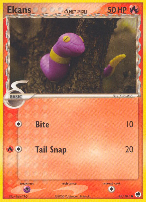 Ekans (47/101) (Delta Species) [EX: Dragon Frontiers] | Exor Games Bridgewater