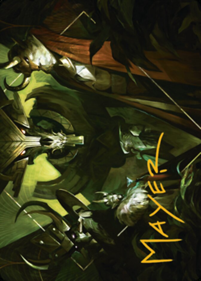 Meeting of the Five Art Card (Gold-Stamped Signature) [Streets of New Capenna Art Series] | Exor Games Bridgewater
