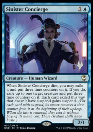 Sinister Concierge (Promo Pack) [Streets of New Capenna Commander Promos] | Exor Games Bridgewater