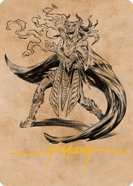 Livaan, Cultist of Tiamat Art Card (Gold-Stamped Signature) [Commander Legends: Battle for Baldur's Gate Art Series] | Exor Games Bridgewater