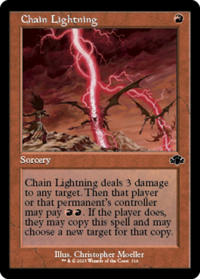 Chain Lightning (Retro) [Dominaria Remastered] | Exor Games Bridgewater