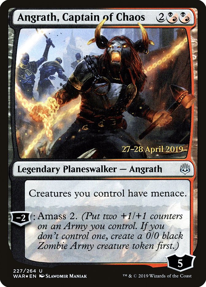 Angrath, Captain of Chaos  [War of the Spark Prerelease Promos] | Exor Games Bridgewater