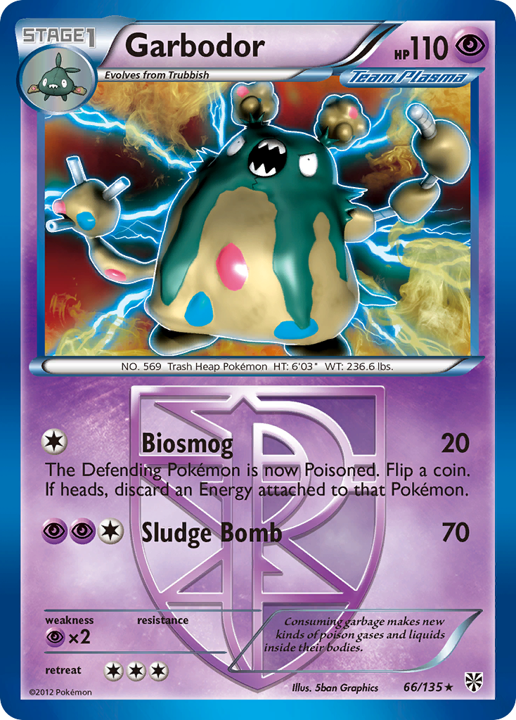 Garbodor (66/135) [Black & White: Plasma Storm] | Exor Games Bridgewater